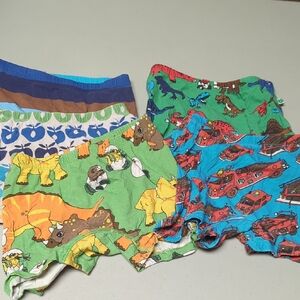 Smafolk Boys' Dino & Racecar Cotton Boxer Briefs - Green/Blue - 10 Years